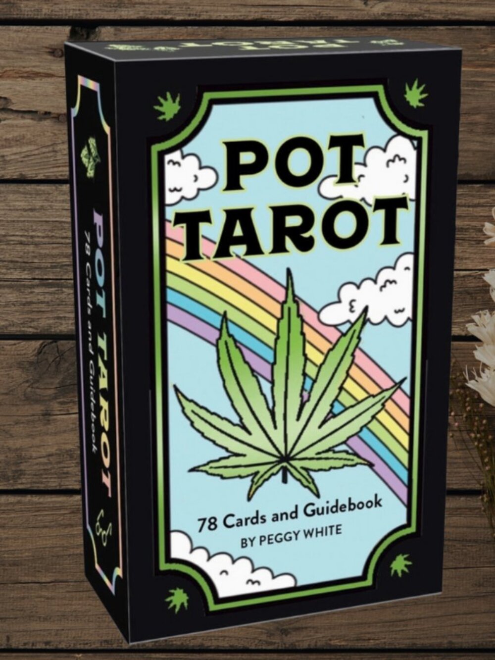 Pot Tarot Deck — 78 Cannabis-Inspired Cards with Guidebook | Modern, Playful Div